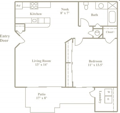 1 Bedroom 2131 floor plan